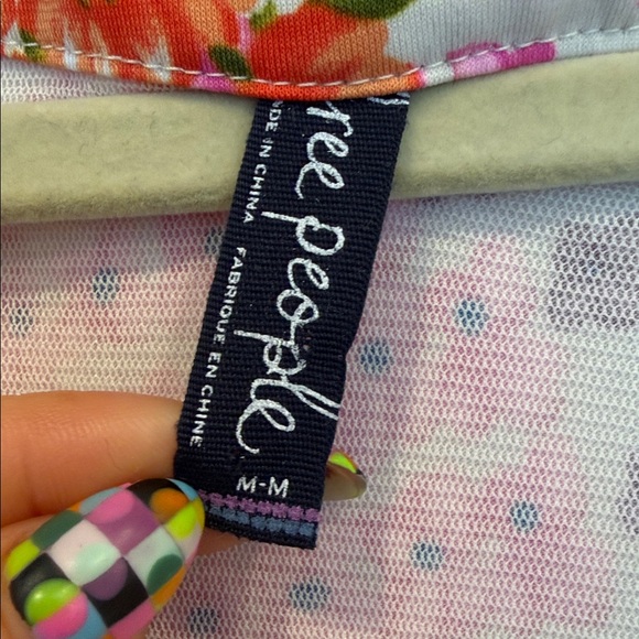 Free People Pink and Orange Floral Mini Dress - Picture 2 of 5